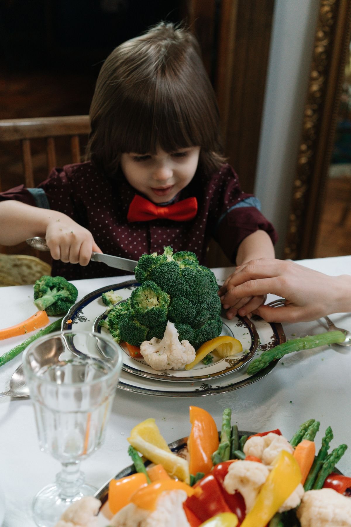 Child enjoying healthy food