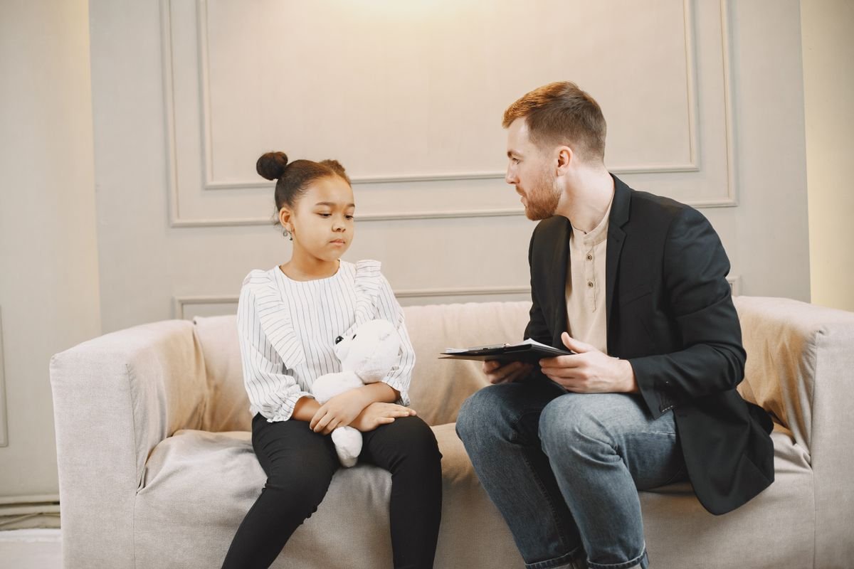 Speech therapy session with a child